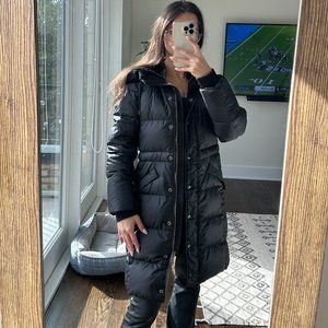 COACH® Long Slim Puffer Size XS in Black
